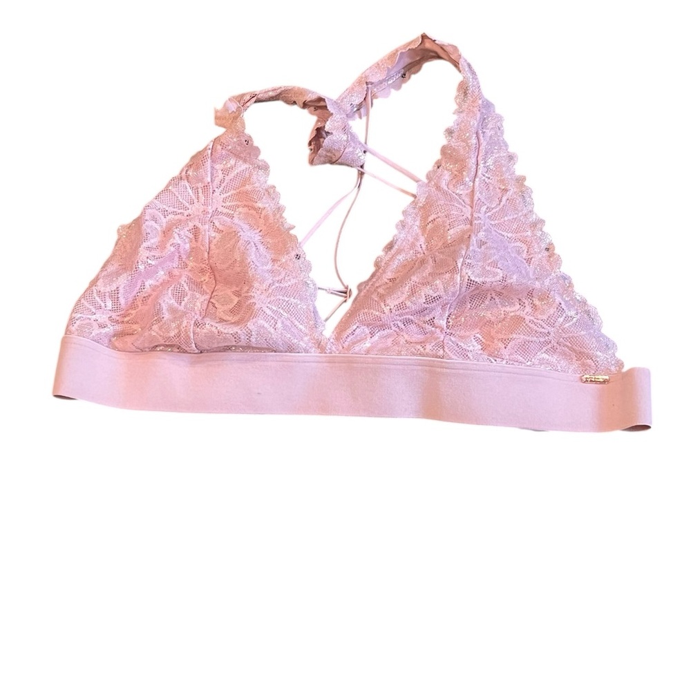Victoria's Secret Lace Bralette in Light Pink, Size Large